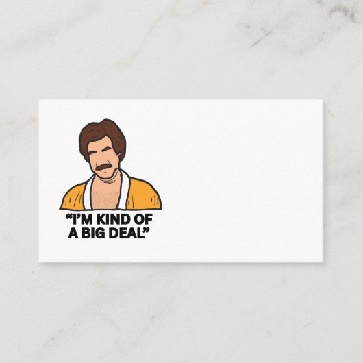 名刺テンプレート – 私は大きな取引の一種 名刺 (正面)