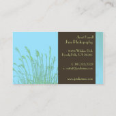 名刺テンプレート、雑草 名刺 (裏面)