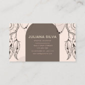 名刺テンプレート、Bohoモダン名刺 名刺 (裏面)