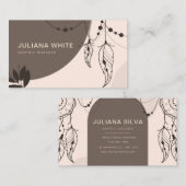 名刺テンプレート、Bohoモダン名刺 名刺 (正面/裏面)