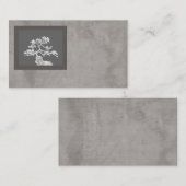 名刺テンプレートbonsaiグレー動揺してド 名刺 (正面/裏面)