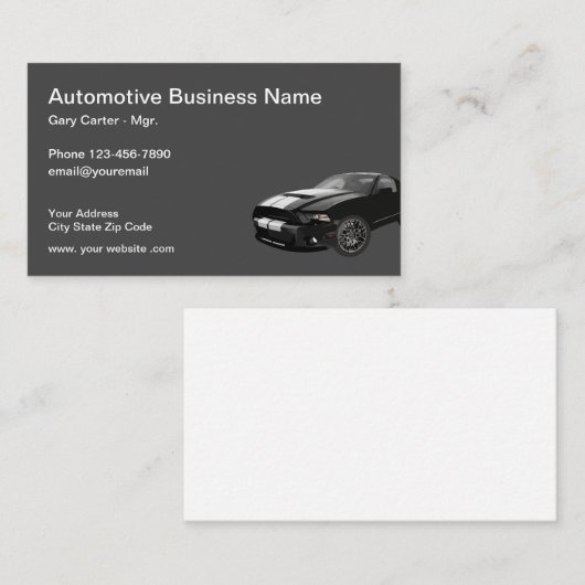 名刺テ車のンプレート 名刺 (正面/裏面)