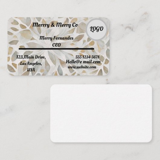 名刺デザイン 名刺 (正面/裏面)