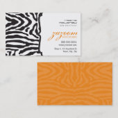 名刺トレンディーゼブラストライプオレンジ 名刺 (正面/裏面)