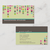 名刺トレンディーディスコスポットグリーンピンクアクア 名刺 (正面/裏面)