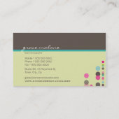 名刺トレンディーディスコスポットグリーンピンクアクア 名刺 (裏面)