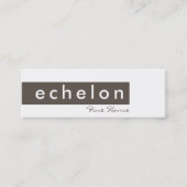 名刺トレンディーモダンシンプルタブ茶 スキニー名刺 (正面)