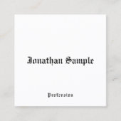 名刺ノスタルジッククラシックなルックオールドスタイル スクエア名刺 (正面)