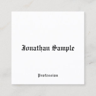 名刺ノスタルジッククラシックなルックオールドスタイル スクエア名刺