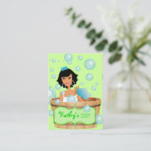 名刺バケットの泡を緑にする 名刺 (スタンド正面)