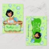 名刺バケットの泡を緑にする 名刺 (正面/裏面)