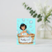 名刺バケットの泡（青）のクリーニング 名刺 (スタンド正面)