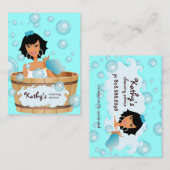 名刺バケットの泡（青）のクリーニング 名刺 (正面/裏面)