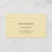 名刺バスタイリッシュタエレガントイエローブラウン 名刺 (裏面)