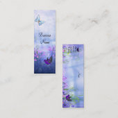 名刺パープルフラワーズバーズスキニー スキニー名刺 (正面/裏面)