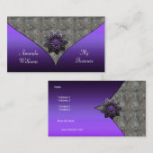 名刺パープルフローラジュエルアニマルプリント 名刺 (正面/裏面)