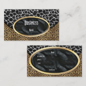 名刺ヒョウ白黒牛財布 名刺 (正面/裏面)