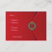 名刺ビジネスの赤いルックイメージ 名刺 (裏面)