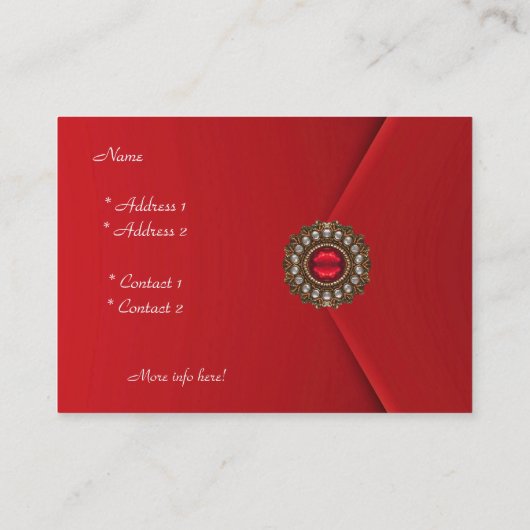 名刺ビジネスの赤いルックイメージ 名刺 (裏面)