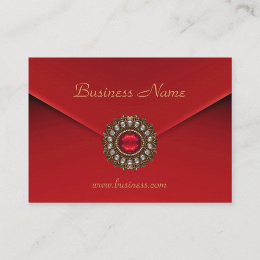 名刺ビジネスの赤いルックイメージ 名刺 (正面)
