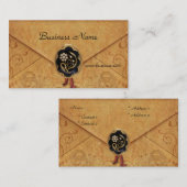 名刺ビジネスアンティーク封筒ジュエル 名刺 (正面/裏面)