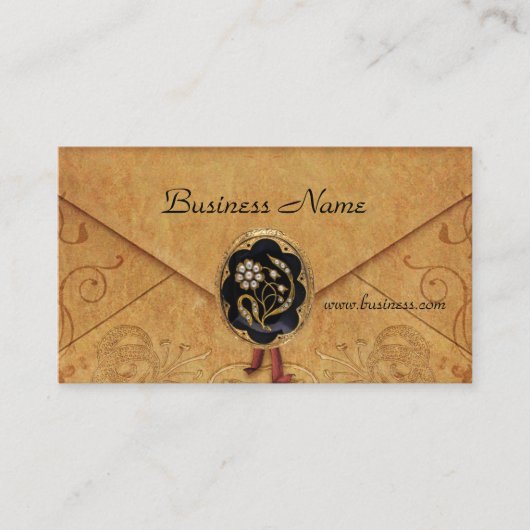 名刺ビジネスアンティーク封筒ジュエル 名刺 (正面)