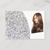 名刺ピンクローズグリッターウェディングプランナー 名刺 (裏面)