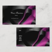 名刺ピンク抽象芸術ブラック 名刺 (正面/裏面)