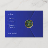 名刺ピーコックアイジュエルリッチブルーベルベット 名刺 (裏面)