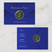 名刺ピーコックアイジュエルリッチブルーベルベット 名刺 (正面/裏面)