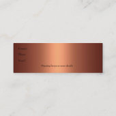 名刺ファブリッフェイクク銅 スキニー名刺 (裏面)