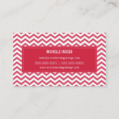 名刺フレッシュシェブロン模様さくらんぼ赤 名刺 (裏面)