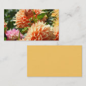 名刺フローラオレンジダリア花 名刺 (正面/裏面)