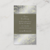 名刺フローラダマスクのシルバートーンオントーン 名刺 (裏面)