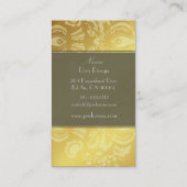 名刺フローラDamaskの銅線金ゴールド 名刺 (裏面)