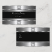 名刺ブラックシルバージュエルルルック 名刺 (正面/裏面)