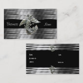 名刺ブラックシルバーフェニックスバードジュエル 名刺 (正面/裏面)