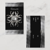 名刺ブラックシルバー 名刺 (正面/裏面)