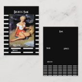 名刺ブラックピンアップガールヴィンテージレトロ 名刺 (正面/裏面)