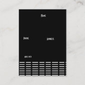 名刺ブラックピンアップガールヴィンテージレトロ 名刺 (裏面)