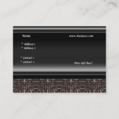 名刺ブラックブラウンメタルルックエンボス 名刺 (裏面)