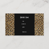 名刺ブラック金ゴールド動物ヒョウ 名刺 (裏面)
