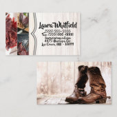 名刺ブーツカントリーウェスタン素朴衣服Ba 名刺 (正面/裏面)