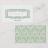 名刺プレーンパネパターン（の模様が）あるルミントクリーム 名刺 (正面/裏面)