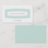 名刺プレーン山形パネパターン(の模様が)あるルミント 名刺 (正面/裏面)