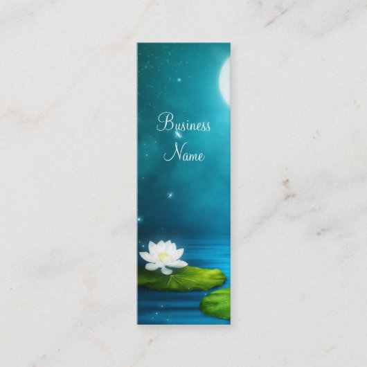 名刺ホタル白い花皮スキニー スキニー名刺 (正面)