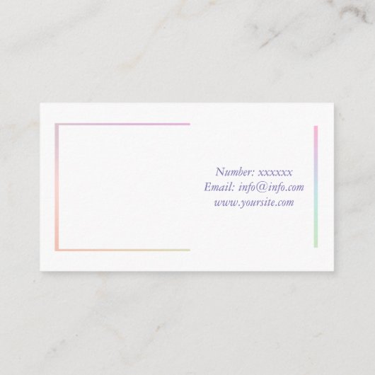 名刺ホログラフィック 名刺 (裏面)