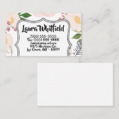 名刺ホワイトフローラ花オンホワイト 名刺 (正面/裏面)