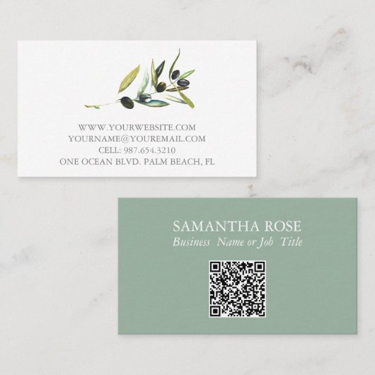 名刺ボタニカルウォーター植物色植物学 名刺 (正面/裏面)