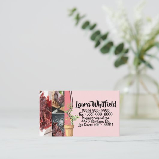 名刺ボヘミアンサボテン多肉食デザートC 名刺 (スタンド正面)